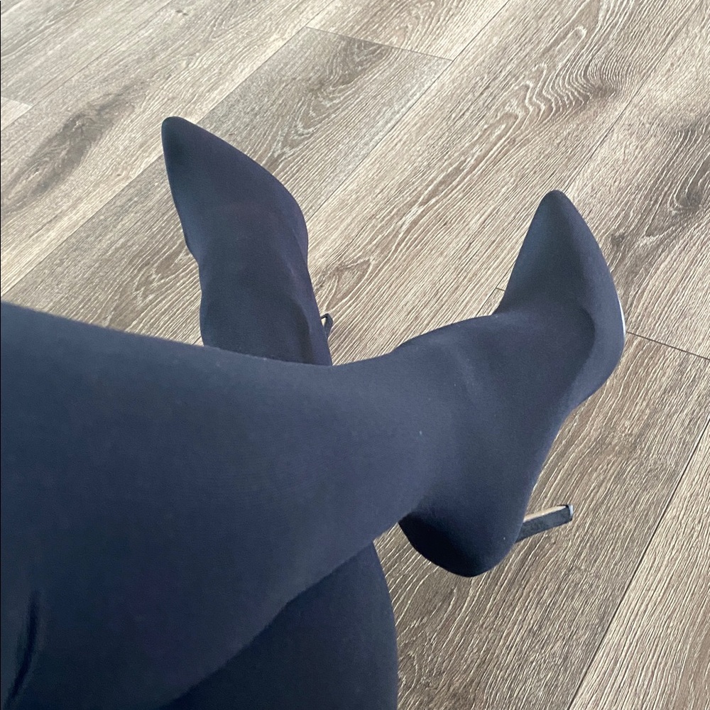 Thigh High Black Stocking 4”Heels